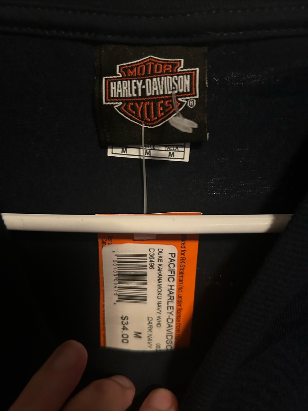 Harley-Davidson Black Tee with Waikiki Chest Logo - Picture 3 of 3